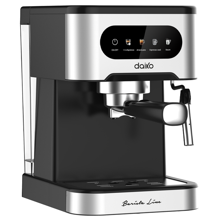 Machine à café Barista 20 bars noir mousseur à lait Daiko