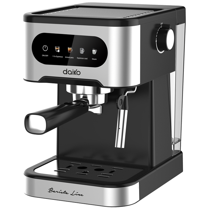 Machine à café Barista 20 bars noir mousseur à lait Daiko