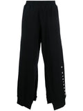 MAISON MARGIELA MM6 WOMEN Logo Print Cotton Track Pants Black - MAISONDEFASHION.COM