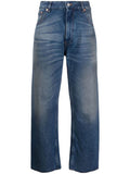 MAISON MARGIELA MM6 WOMEN Mid Rise Straight Leg Jeans Blue - MAISONDEFASHION.COM