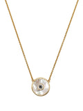 MARC JACOBS WOMEN Medallion Mother Of Pearl Pendant Necklace Gold - MAISONDEFASHION.COM
