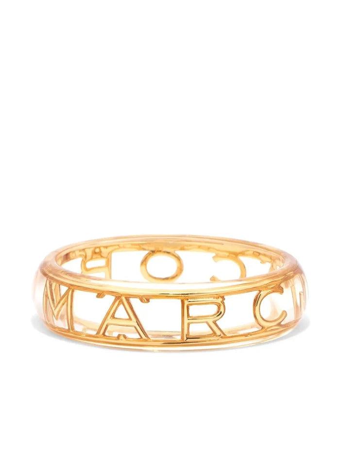 MARC JACOBS WOMEN Monogram Bangle Clear/Gold - MAISONDEFASHION.COM