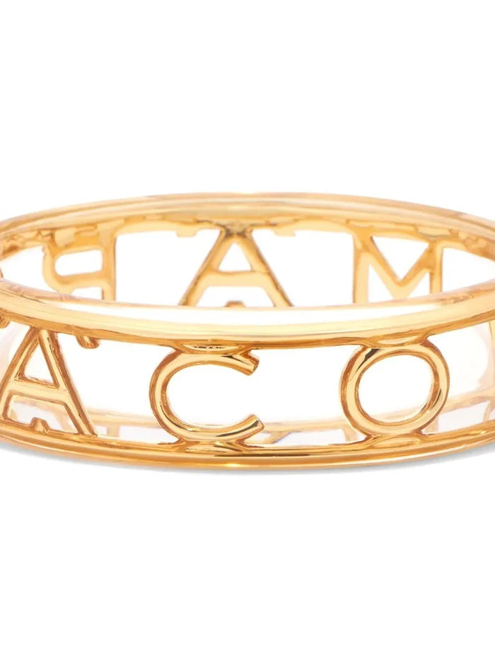 MARC JACOBS WOMEN Monogram Bangle Clear/Gold - MAISONDEFASHION.COM