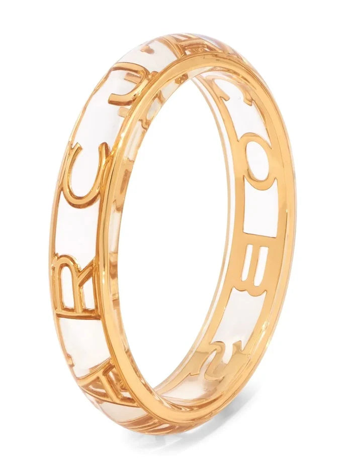 MARC JACOBS WOMEN Monogram Bangle Clear/Gold - MAISONDEFASHION.COM