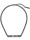MARC JACOBS WOMEN Monogram Logo Necklace Black - MAISONDEFASHION.COM