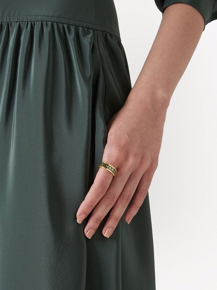 MARC JACOBS WOMEN The Medallion Ring Black/Gold - MAISONDEFASHION.COM