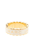 MARC JACOBS WOMEN The Medallion Scalloped Ring Cream/Gold - MAISONDEFASHION.COM