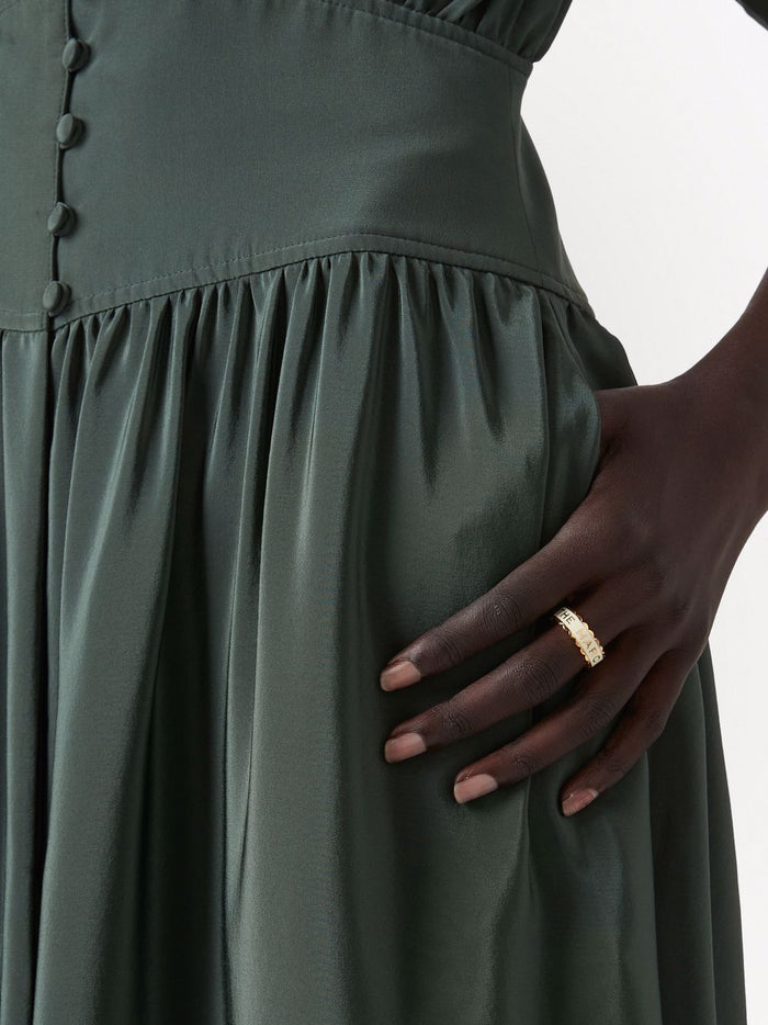 MARC JACOBS WOMEN The Medallion Scalloped Ring Cream/Gold - MAISONDEFASHION.COM