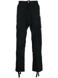 MARCELO BURLON COUNTY OF MILAN Cross Nylon Cargo Pants Black White - MAISONDEFASHION.COM