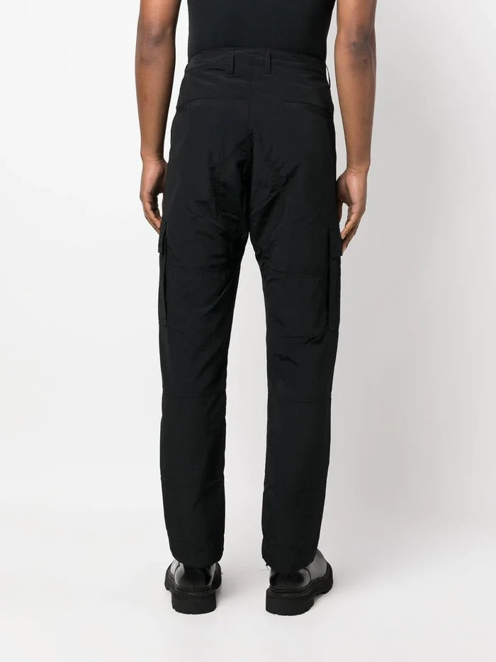 MARCELO BURLON COUNTY OF MILAN Cross Nylon Cargo Pants Black White - MAISONDEFASHION.COM