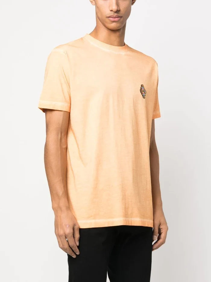 MARCELO BURLON COUNTY OF MILAN Sunset Cross Regular T-Shirt Orange Red - MAISONDEFASHION.COM