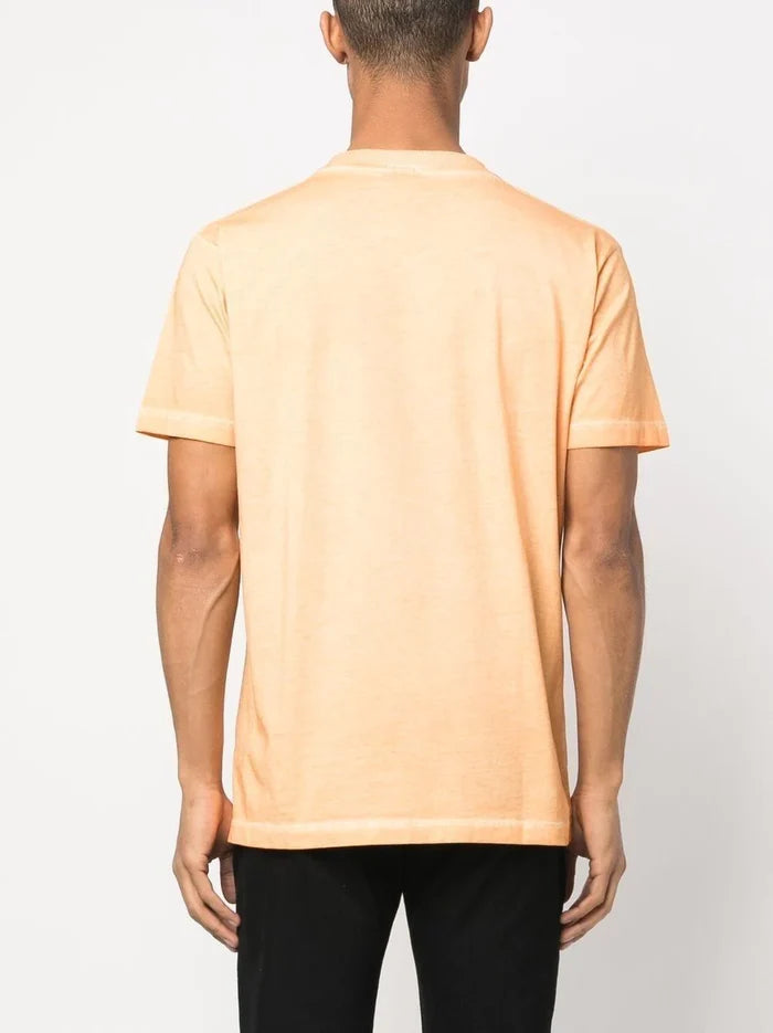MARCELO BURLON COUNTY OF MILAN Sunset Cross Regular T-Shirt Orange Red - MAISONDEFASHION.COM