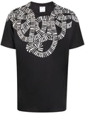 MARCELO BURLON Snake Wings Regular T-Shirt Black/White - MAISONDEFASHION.COM