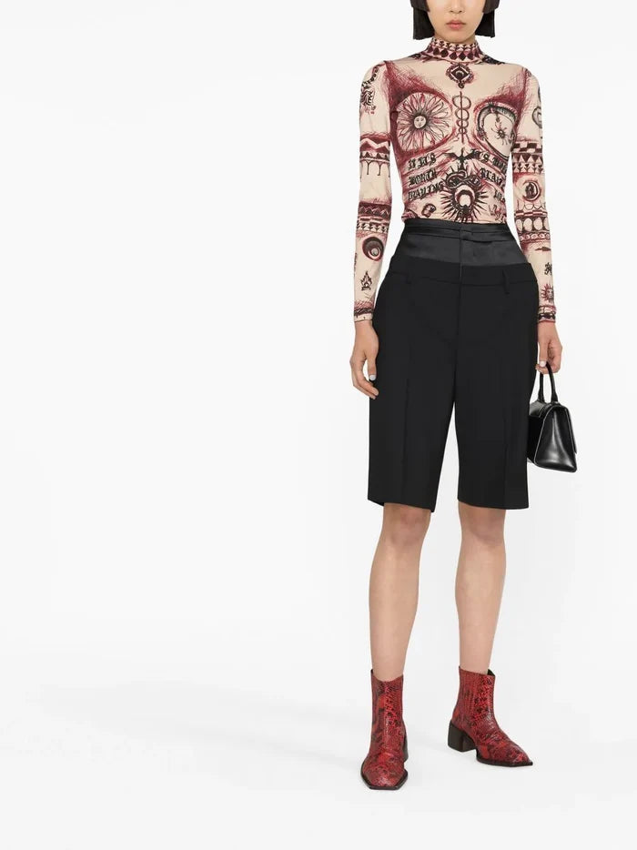 MARINE SERRE WOMEN Geotic Top Multicolour - MAISONDEFASHION.COM