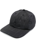 MARINE SERRE WOMEN Logo-embroidered Moiré Cap Black - MAISONDEFASHION.COM