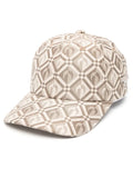 MARINE SERRE WOMEN Moon Diamant Jacquard Logo Cap Beige - MAISONDEFASHION.COM