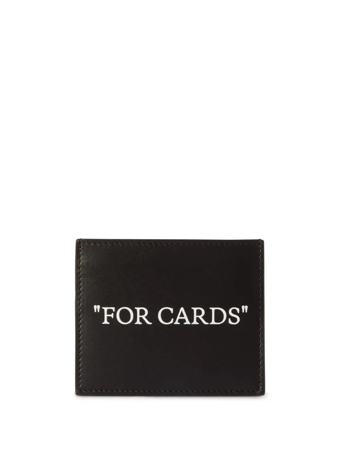 OFF-WHITE MEN "For Cards" Bookish Card Holder Black/White - MAISONDEFASHION.COM