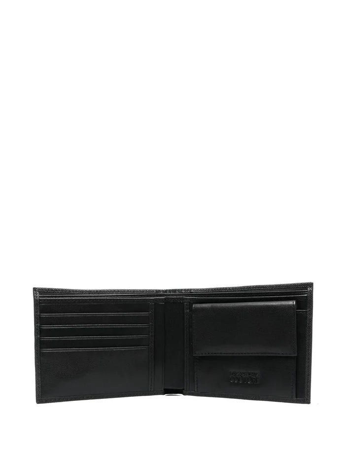 VERSACE Leather Wallet Black - MAISONDEFASHION.COM