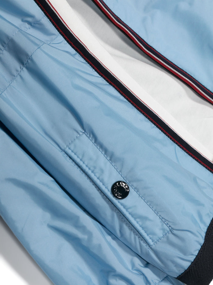 MONCLER BABY Boys Anton Hooded Windbreaker Jacket Light Blue - MAISONDEFASHION.COM