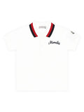 MONCLER BABY Boys Logo-embroidered Polo Shirt White - MAISONDEFASHION.COM