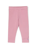 MONCLER BABY Girls Multicolour Logo Leggings Pink - MAISONDEFASHION.COM