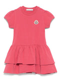MONCLER BABY Girls Short-sleeves Dress Coral Pink - MAISONDEFASHION.COM