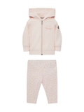MONCLER BABY Girls Star Print Cotton Tracksuit Set Pink - MAISONDEFASHION.COM