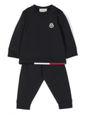 MONCLER BABY Logo Patch Tracksuit Navy - MAISONDEFASHION.COM