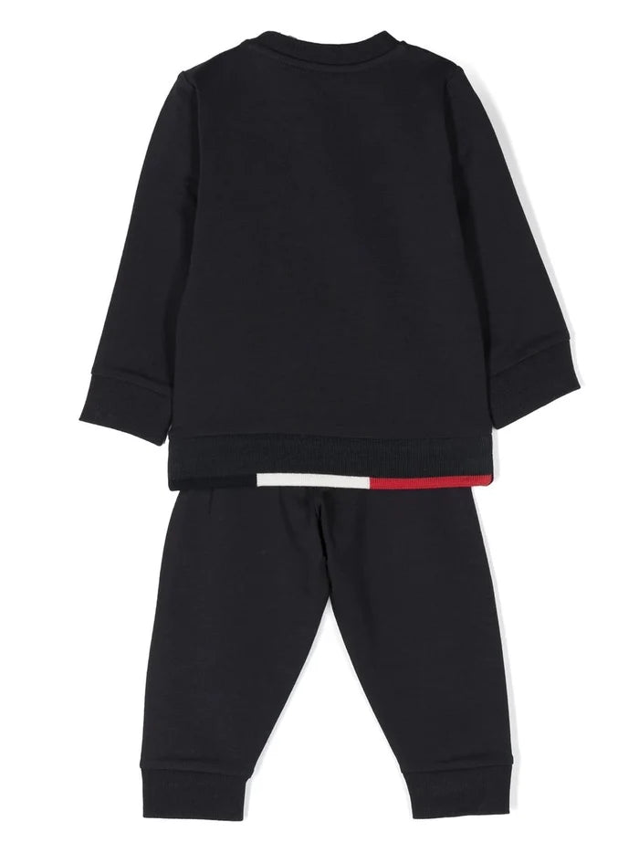 MONCLER BABY Logo Patch Tracksuit Navy - MAISONDEFASHION.COM