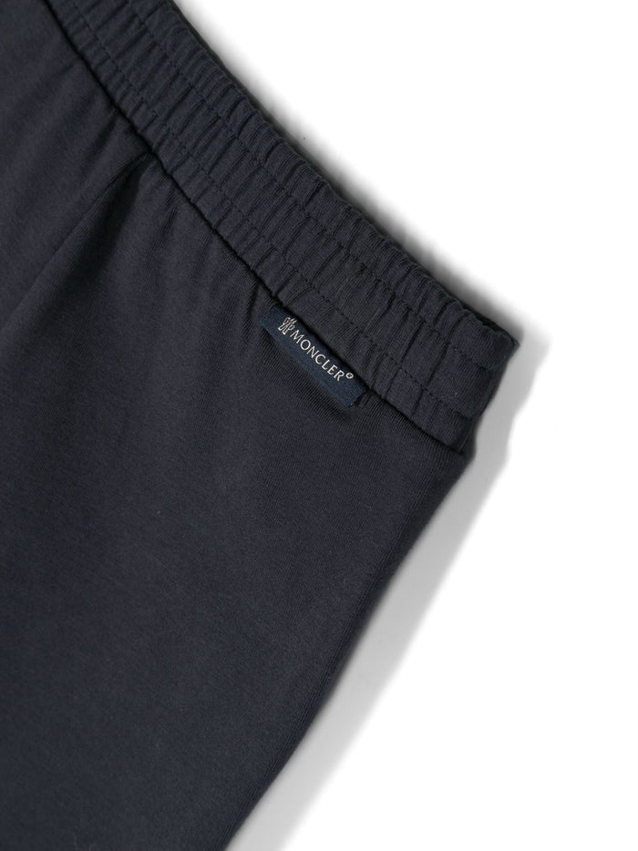 MONCLER BABY Logo Print T-Shirt Shorts Set Red/Blue - MAISONDEFASHION.COM