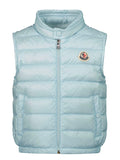 MONCLER BABY New Amaury Padded Vest Light Blue - MAISONDEFASHION.COM
