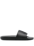 MONCLER Basile Slides Black/Black - MAISONDEFASHION.COM