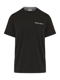 MONCLER Embroidered Logo Cotton T-shirt Black - MAISONDEFASHION.COM