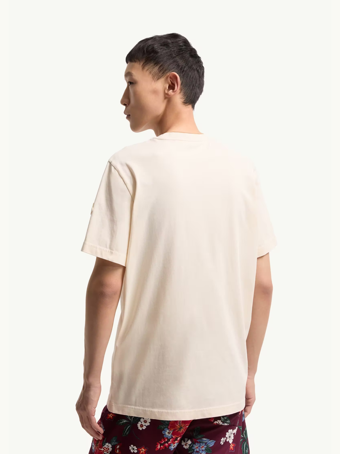 MONCLER Embroidered Logo Cotton T-Shirt White