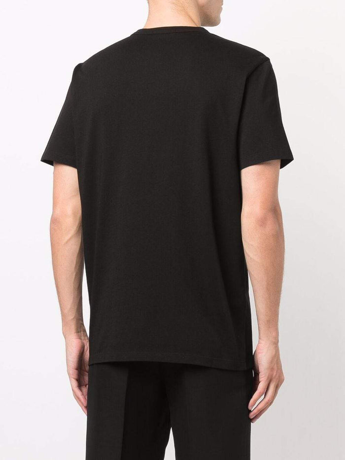 MONCLER Flock Logo T-Shirt Black - MAISONDEFASHION.COM