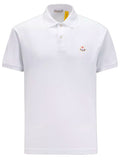 MONCLER GENIUS X 8 MONCLER PALM ANGELS MEN Logo Patch Polo Shirt White - MAISONDEFASHION.COM