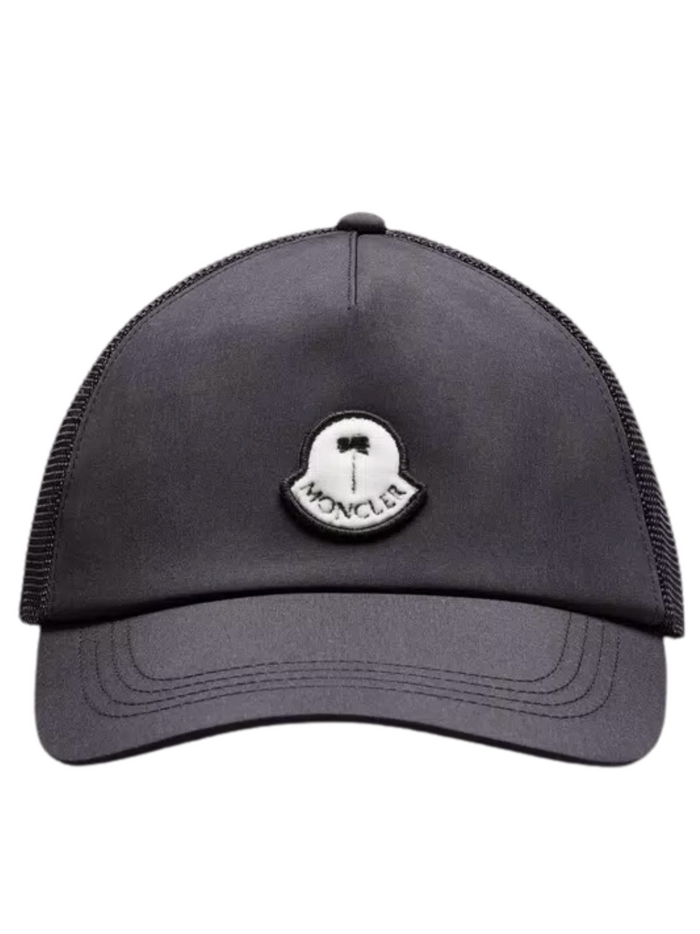 MONCLER GENIUS X 8 MONCLER PALM ANGELS MEN Logo Cap Black/White - MAISONDEFASHION.COM