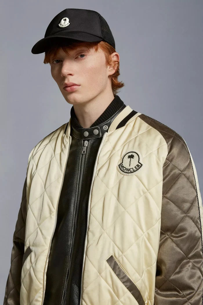 MONCLER GENIUS X 8 MONCLER PALM ANGELS MEN Logo Cap Black/White - MAISONDEFASHION.COM