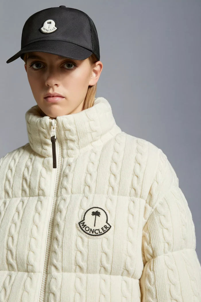 MONCLER GENIUS X 8 MONCLER PALM ANGELS MEN Logo Cap Black/White - MAISONDEFASHION.COM