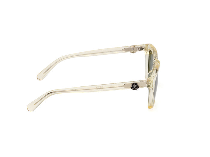 MONCLER Gradd Sunglasses Shiny Beige - MAISONDEFASHION.COM