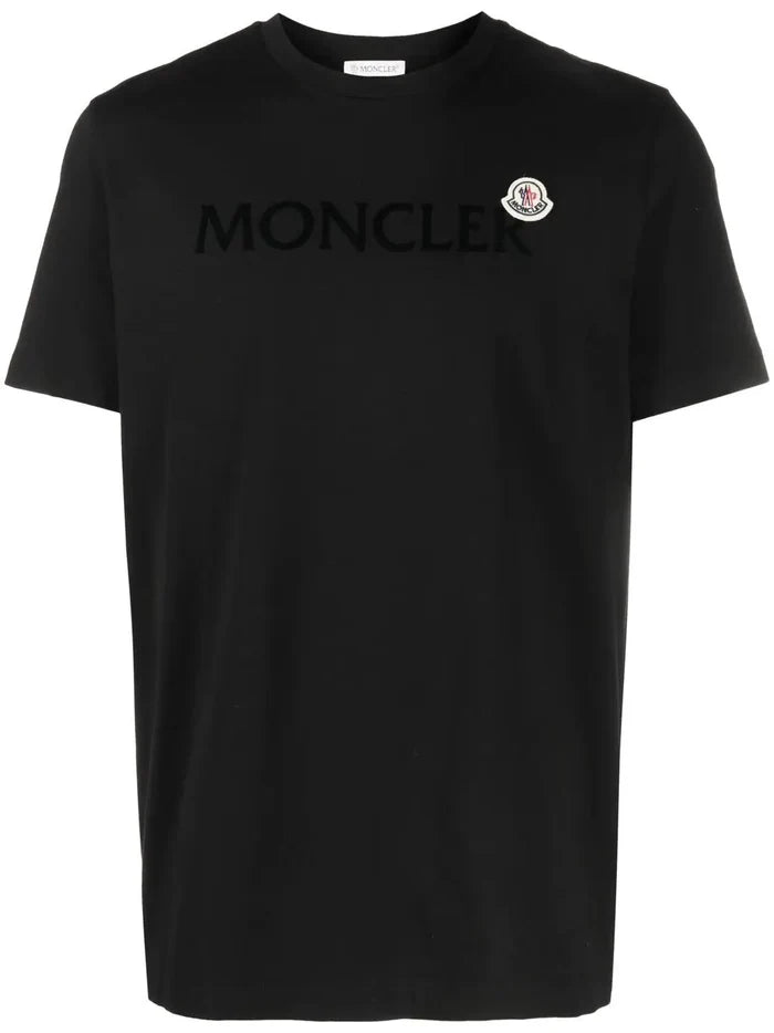 MONCLER Graphic Logo T-Shirt Black - MAISONDEFASHION.COM