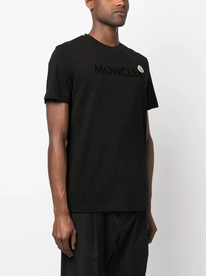 MONCLER Graphic Logo T-Shirt Black - MAISONDEFASHION.COM