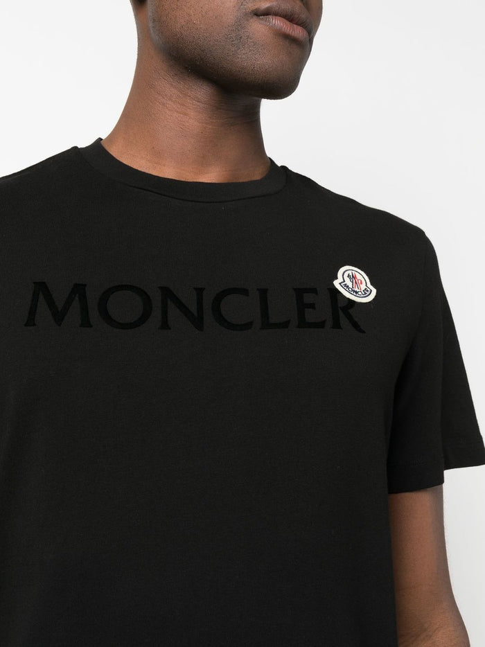 MONCLER Graphic Logo T-Shirt Black - MAISONDEFASHION.COM