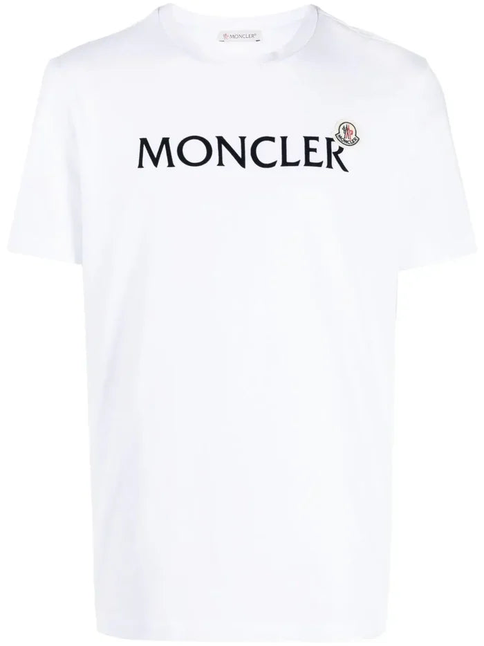MONCLER Graphic Logo T-Shirt White - MAISONDEFASHION.COM