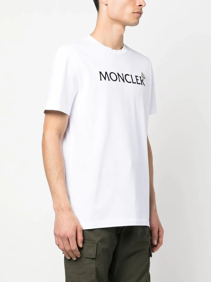 MONCLER Graphic Logo T-Shirt White - MAISONDEFASHION.COM