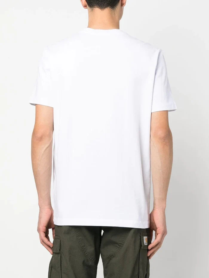 MONCLER Graphic Logo T-Shirt White - MAISONDEFASHION.COM