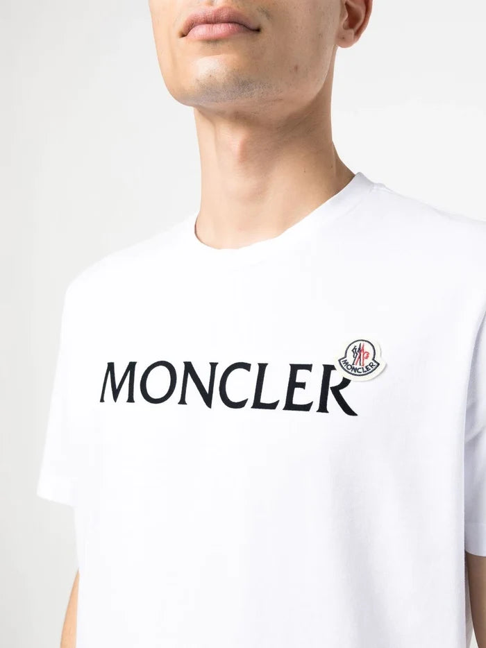 MONCLER Graphic Logo T-Shirt White - MAISONDEFASHION.COM