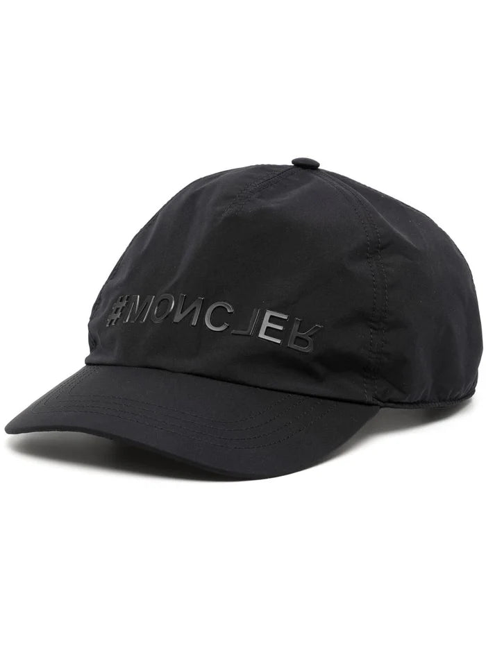 MONCLER GRENOBLE Logo Patch Baseball Cap Black - MAISONDEFASHION.COM