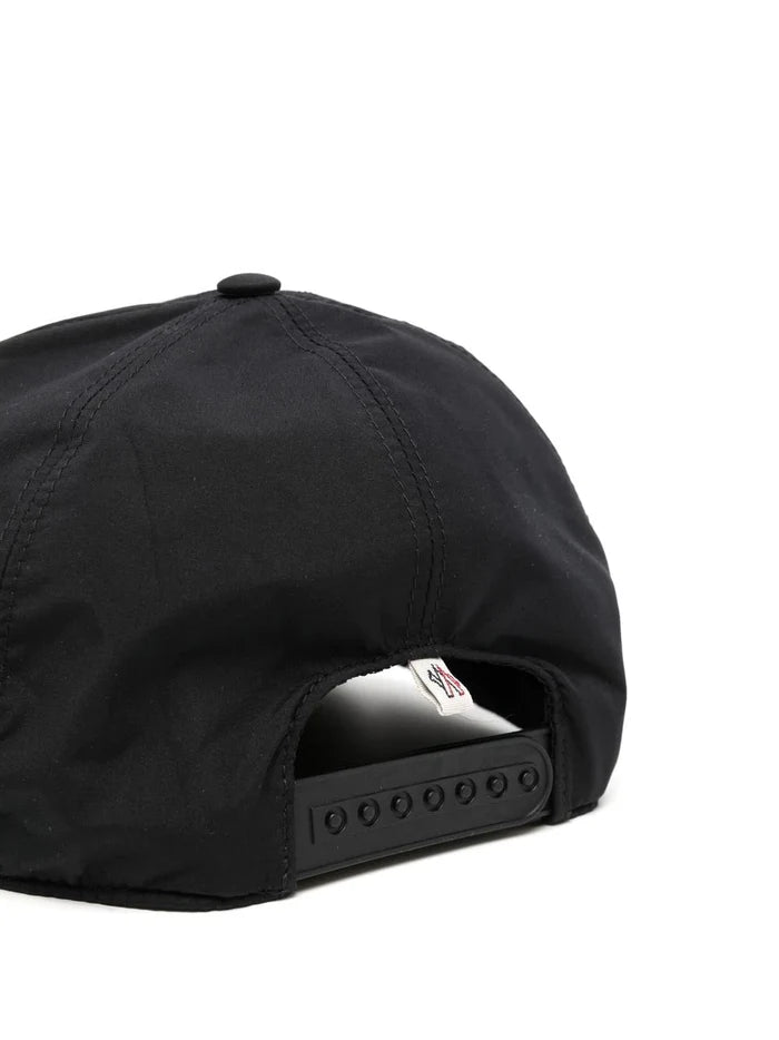 MONCLER GRENOBLE Logo Patch Baseball Cap Black - MAISONDEFASHION.COM
