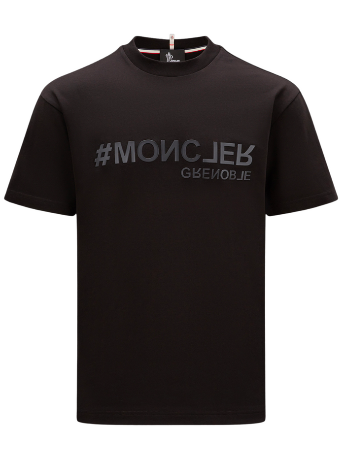 MONCLER GRENOBLE Logo Print T-Shirt Black - MAISONDEFASHION.COM